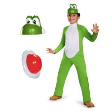 Kids Yoshi Deluxe Costume, Official Nintendo Super Mario Outfit, Size 10-12