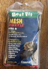 Coastal Pet Best Fit Mesh Dog Muzzle Size 8 For Large Short Nosed Breeds NEW