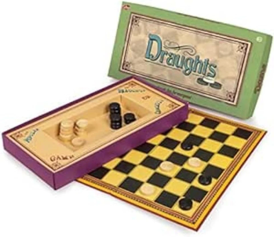 Draughts Classic Edition - Folding Board Game for Engaging Family Gameplay - Image 2 of 3