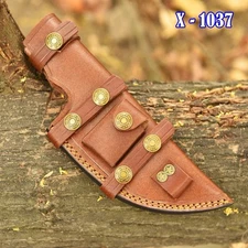 Custom Leather Knife Sheath Fixed Hunting Blade Knives Horizontal Vertical Carry