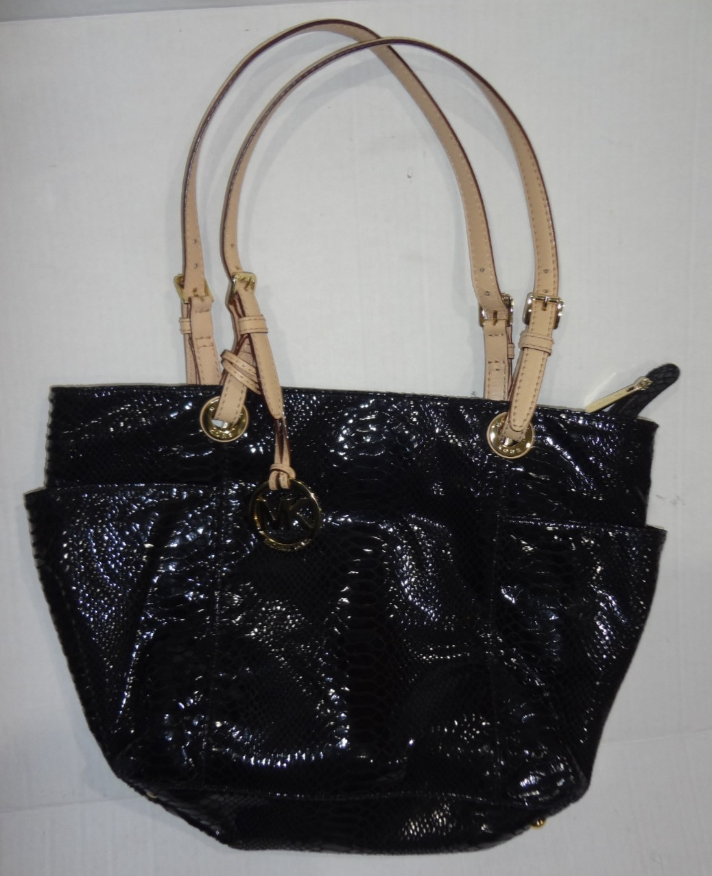 Michael Kors jet set python snakeskin print black… - image 1