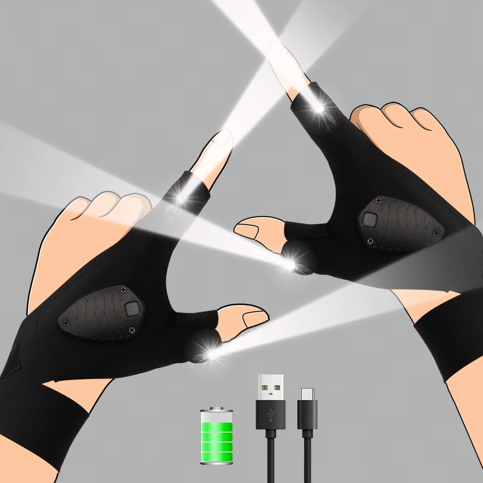 LED Flashlight Gloves Rechargeable, Mens Stocking Stuffers White Elephant Gif...
Opens in a new wind