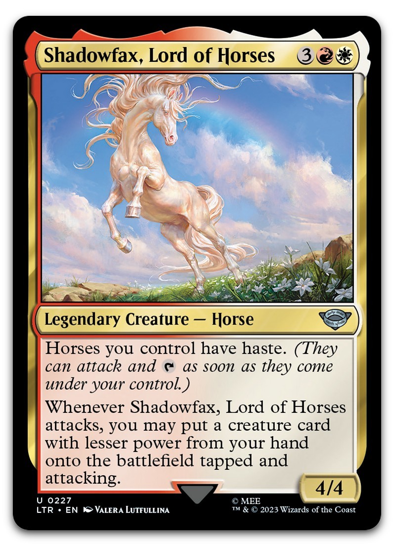 Shadowfax, Lord of Horses #227 (NM) Lord of the Rings LTR Magic MTG