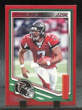 2025 Panini Score - Michael Vick Red Parallel Color Match #256 Falcons