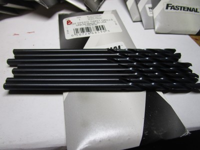 #1 HSS 135° Split Pt NAS 907 Type B Black Oxide Aircraft Ext Drill Bit QTY 8