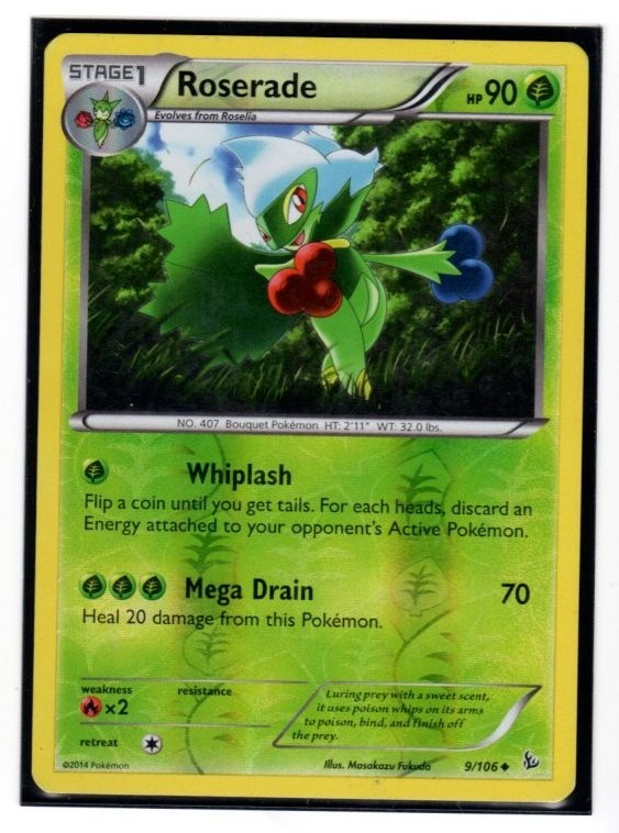 Roserade 9/106 Flashfire Reverse Holo - Pokemon Card LP