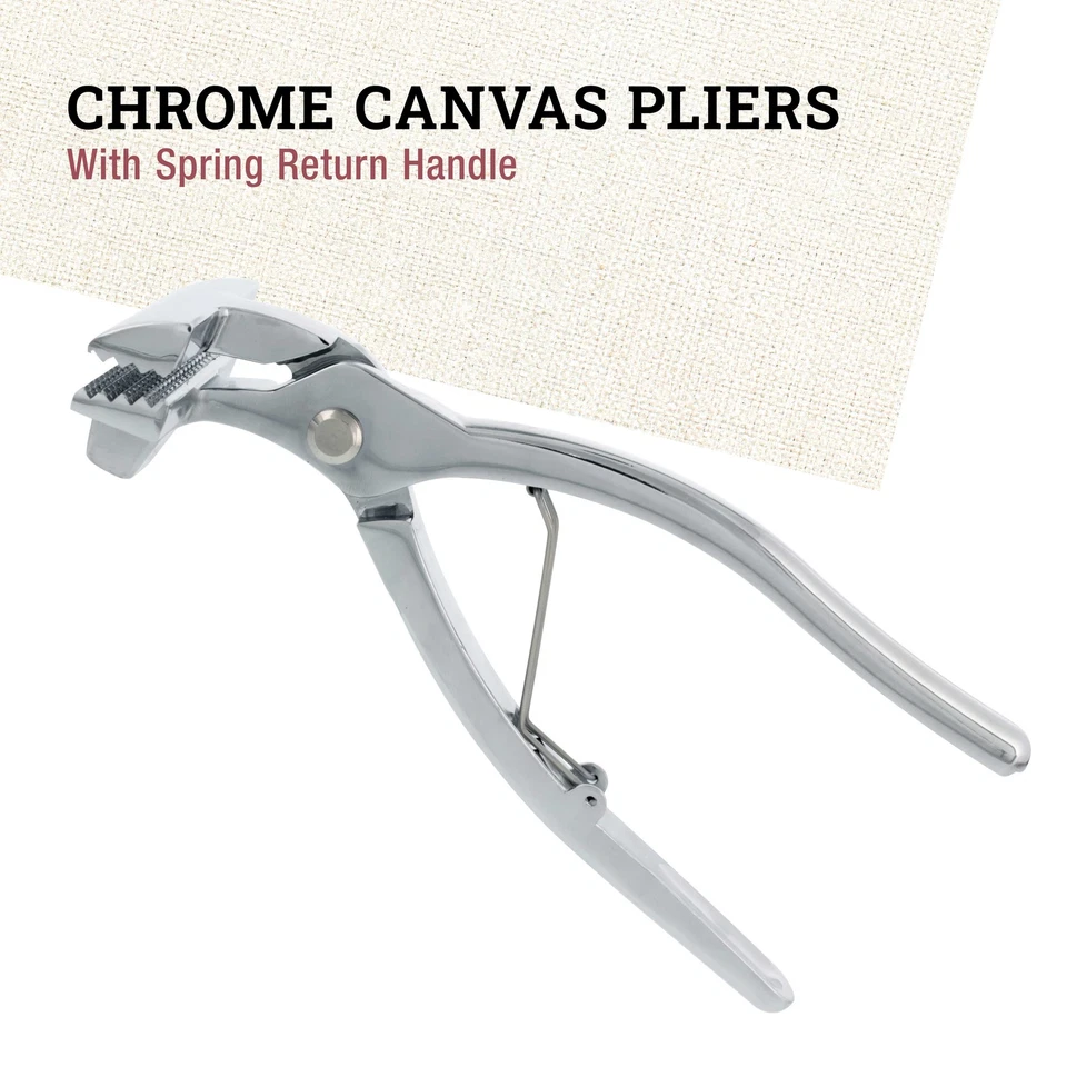 Alicates de lona cromados para estiramiento diseño profesional con mango de retorno de resorte Foto 2 de 4