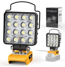 20V Cordless LED Work Light Compatible with DeWALT Batteries: 70W 7000LM Flash..