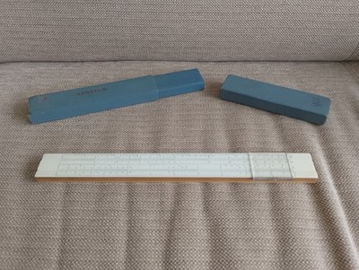 Nestler Rechenschieber Nr.9 Made in Germany komplett mit original blauem Karton