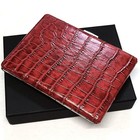 Tsubota Pearl Cigarette Case Cosmos Leather Crocodile Red Made In Japan