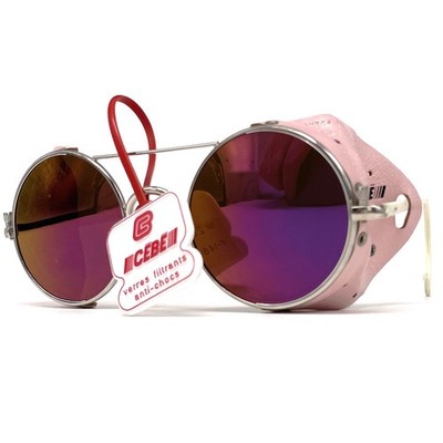 Vintage CEBE 286 glacier sunglasses - France 1990's - Medium - Pink - Leather