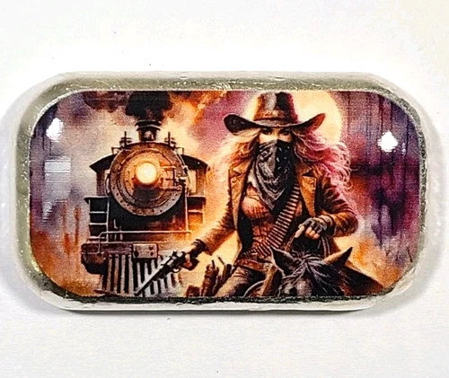 Hayleybug Cowgirl Outlaw Train Robber 2oz .999 Silver Bar #41/95