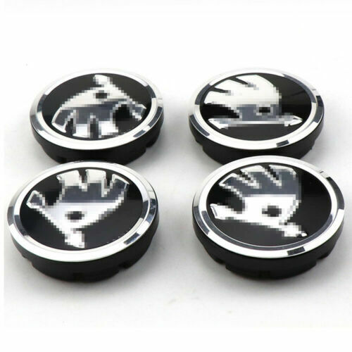 4X Nabendeckel Radkappen 56mm Schwarz für Skoda Octavia Fabia Felge Auto NEW* 4X Nabendeckel Radkappen 56mm Schwarz für Skoda Octavia Fabia Felge Auto NEW*
