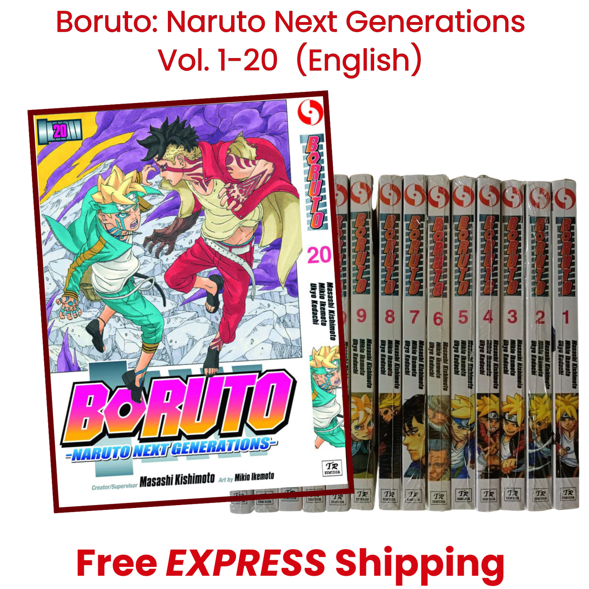 Boruto Next Generations Manga English Vol 1-20 Full Set Comic
