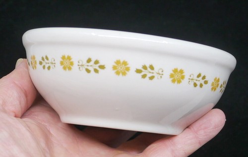 VINTAGE SHENANGO PORZELLAN RESTAURANTGESCHIRR OBST, DESSERTSCHALE mit BLUMENBAND, 5 ZOLL