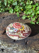 Vintage Mason's Ceramic Egg Pin Dish Trinket. Pottery Ornament