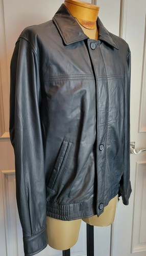 Leather Clothes By R&G B lack Cow Jacket Coat Sz 48 XL NWT Germany - Picture 8 of 12