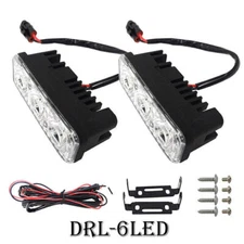 2PCS 3 LED Daytime Running Lights Car Driving DRL Fog Lamp Light Super 12V/White