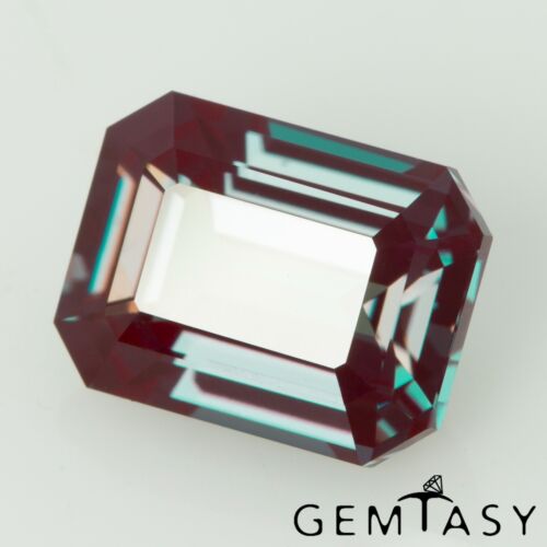 Cut stone - Alexandrite Czochralski (Pulled) lab grown, Octagon 8x6mm 2.0-2.3ct - Picture 2 of 4
