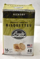 Bradley Smoker Bisquettes 16 Hours 48 Piece 1.6lb Pack Premium Hardwood Chips