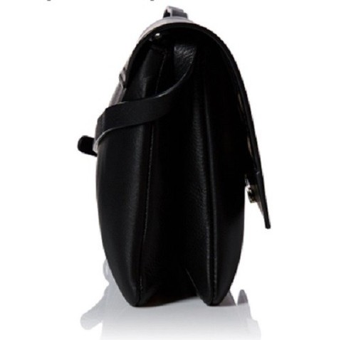 MODALU BAG GENUINE BLACK LEATHER SHOULDER CLUTCH BAG 'ANNA' ADJUSTABLE STRAP - Picture 6 of 11