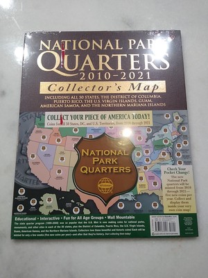 National Park Quarters Collector s Map 2010 - 2021 New In shrink wrap