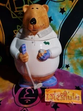 MCE Edi Sausalito Bear Golfer Cookie Jar 11.50"