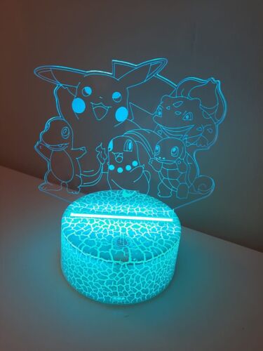 Lampada 3D Pokemon Starter 1 - 16 Colori - Telecomando - Nintendo NUOVO - Foto 1 di 5