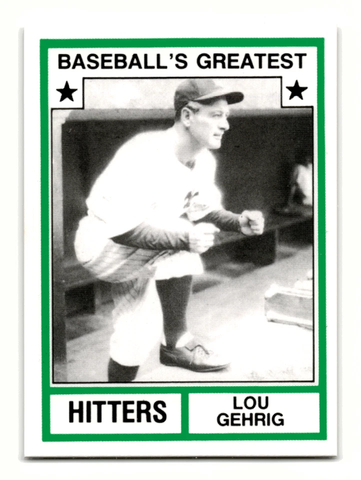 1982 TCMA Béisbol El Mejor Lote de 19 Ty Cobb Lou Gehrig Más Salón de la fama Casi Nuevo-Como Nuevo Foto 4 de 4