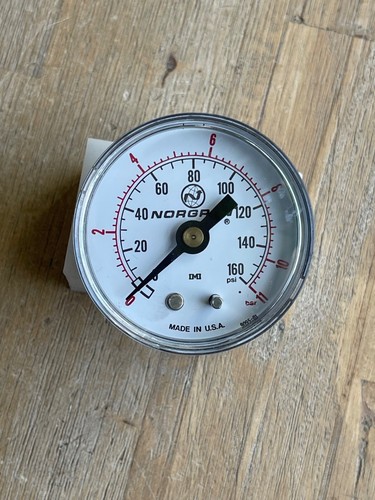 NORGREN 9095-01 PRESSURE GAUGE 0-160 PSI 1/4" NPT - Picture 2 of 6