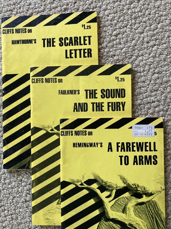 Cliffs Notes: Farewell to Arms, Scarlet Letter, Sound and Fury, Anna Karenina