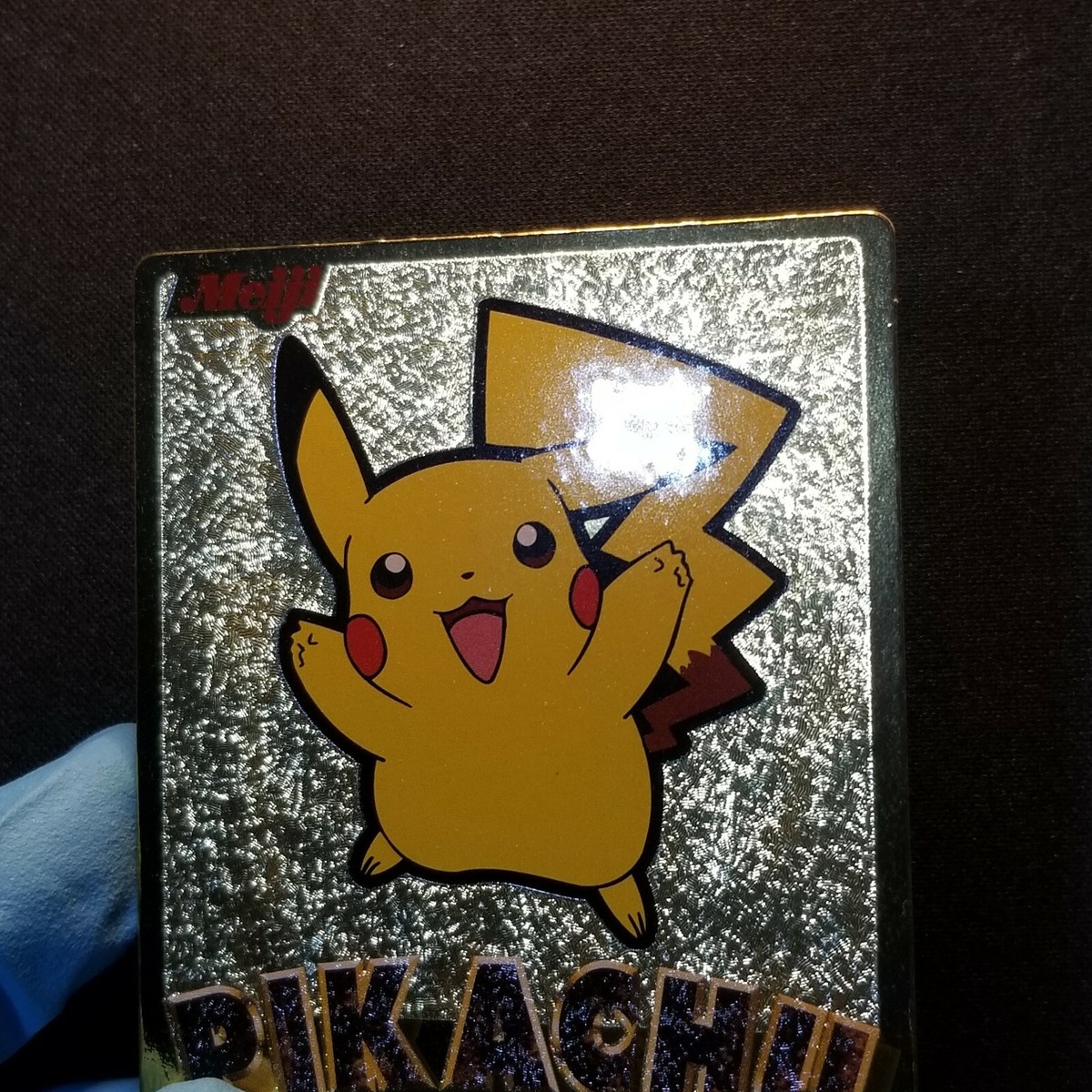 Pokemon Meiji Pikachu Gold Foil Japanese Chocolate Promo Series
