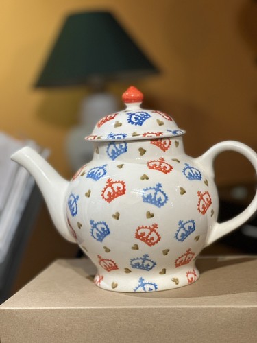 EMMA BRIDGEWATER PLATINUM JUBILEE 4-MUG TEAPOT BOXED BN - Picture 2 of 10
