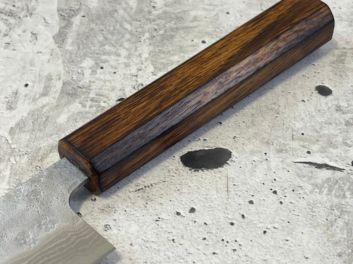Tsunehisa 440c Damascus Nashiji Gyuto 180mm Oak Wood Handle - Made in Japan 🇯🇵 - Picture 13 of 14