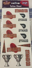 NEW Sheet of GWS Giants AFL Footy Temporary Tattoos - 19.5cms x 9.5cms