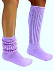 Lt Purple Slouch to Knee Socks Hooters Uniform Workout Soccer School Warm cozy — photo 1