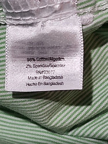 St John's Bay Women's Mint Green Striped Capris Size 14 Petite - Picture 7 of 8