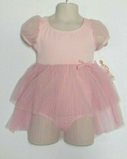 NWT Capsleeve GIRLS BALLET DANCE DRESS Pink Body Wrappers 2471 Ruffled mesh skrt