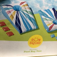 Inflatable Floating Cornhole Toss for Pools 2 Targets, 8 Water Bags