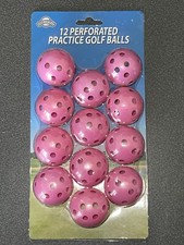 12ct On Course Pink Perforated Practice Plastic Golf Balls