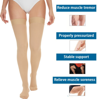 20-30 mmHg Medical Compression Stockings Thigh High Surgical Socks Varicose Pain