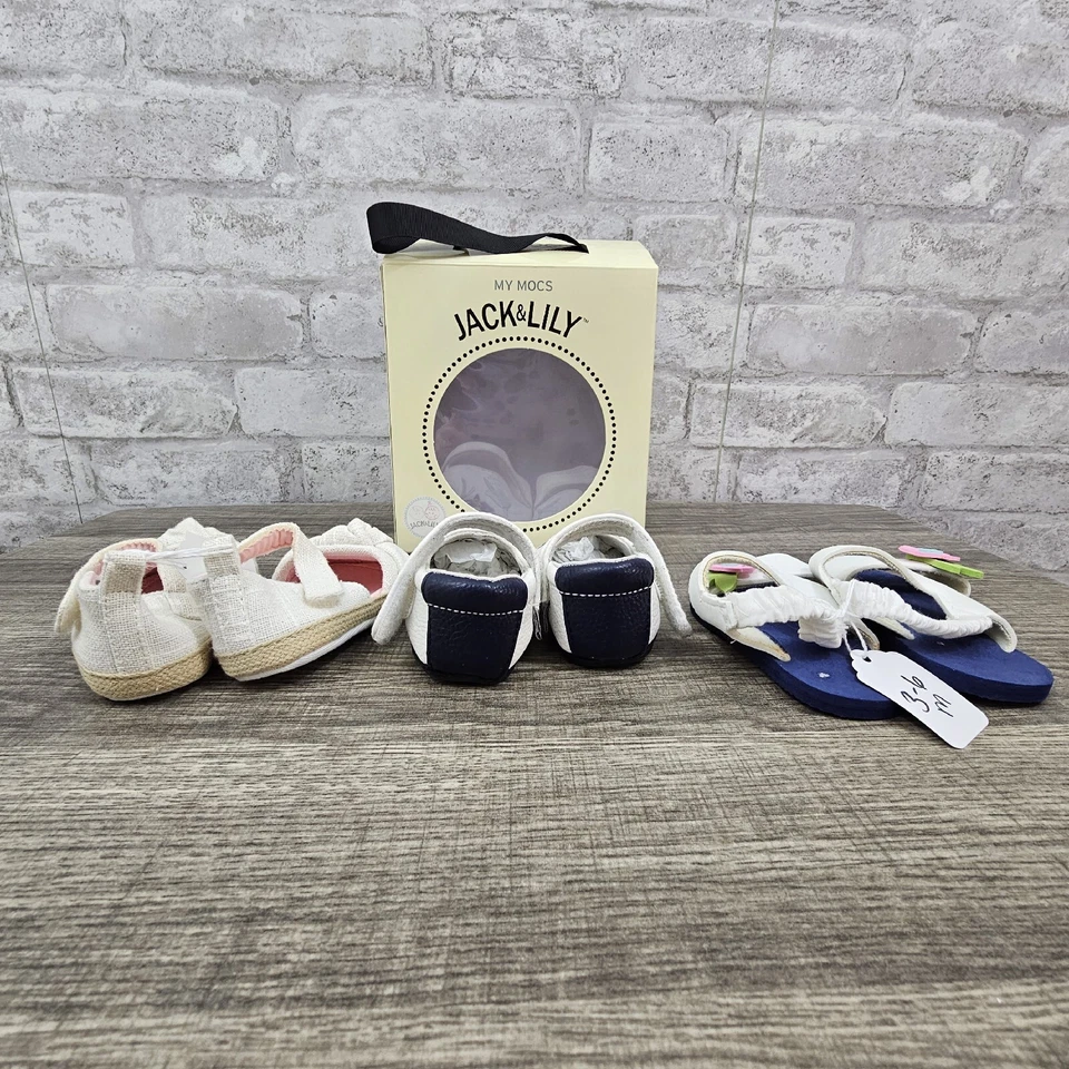 Lote de 3 zapatos infantil niña talla 0-6 meses Foto 3 de 4