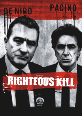 RIGHTEOUS KILL MOVIE POSTER SS ORIGINAL Advance 27x40 AL PACINO ROBERT DE NIRO 