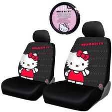 For Toyota New Hello Kitty Car Truck Seat Covers With Steering Wheel Cover Set