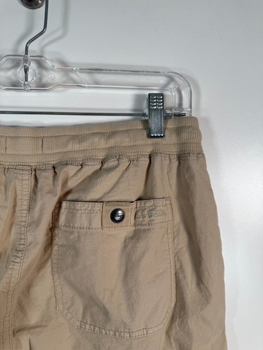 L.L Bean Womens Ripstop Drawstring Tapered Lightweight Jogger Pants Beige Sz S - 第 9/11 張圖片