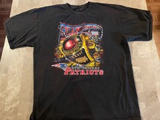Vtg 2002 New England Patriots Super Bowl 36 Champions T Shirt Sz 2XL See Des