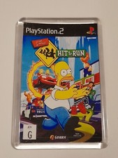 PlayStation 2 The Simpsons Hit And Run Acrylic Fridge Magnet Game Cover