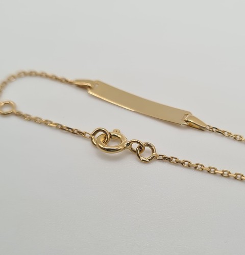 Gourmette bébé or jaune 9 carats 1.2 g, 13 cm - Picture 2 of 5