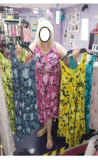 New MADE IN ITALY Yellow COTTON Summer Cover Up Slip Dress ONE Size 16-18-20-22