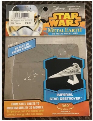 NEU, STAR WARS 3D METAL EARTH MODELLBAUSATZ, IMPERIAL STAR DESTROYER. VON FASCINATIONS.